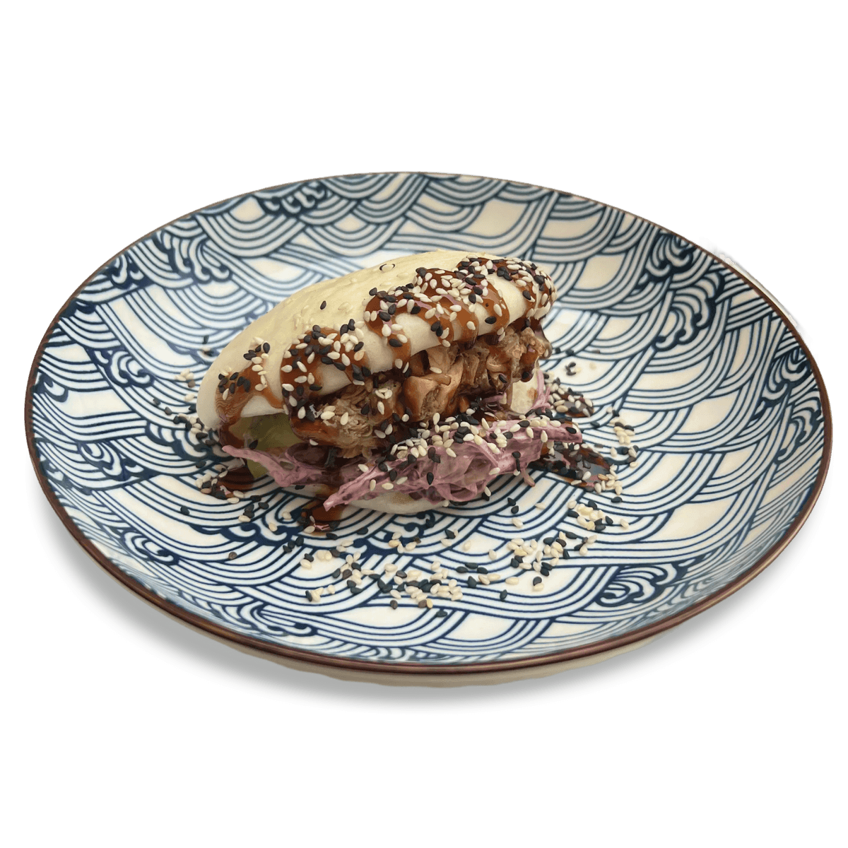 bao z pieczonym lososiem 