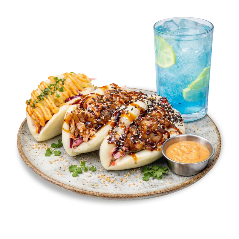 Zestaw 3 bao + lemoniada